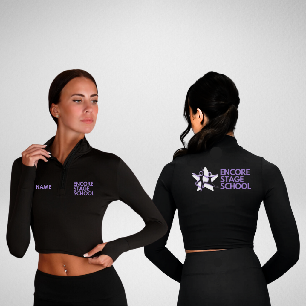 Encore Stage School Long Sleeved Zip Crop Top