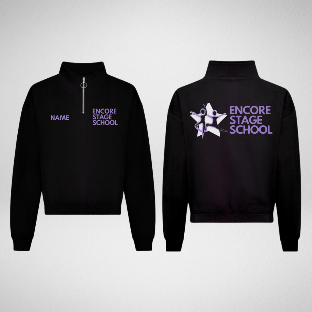 Encore Stage School Cropped 1/4 Zip Sweatshirt