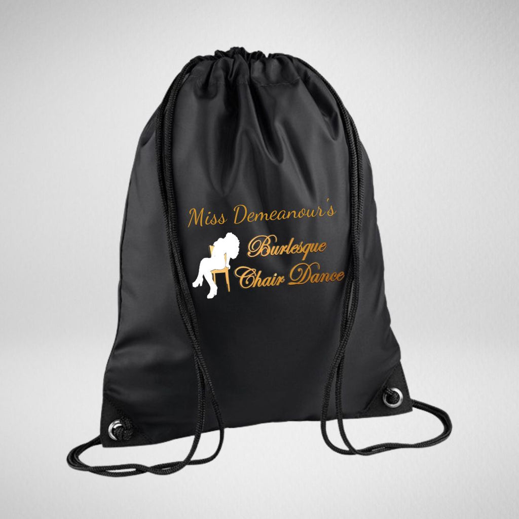 Miss Demeanour's Burlesque Chair Dance Drawstring Bag