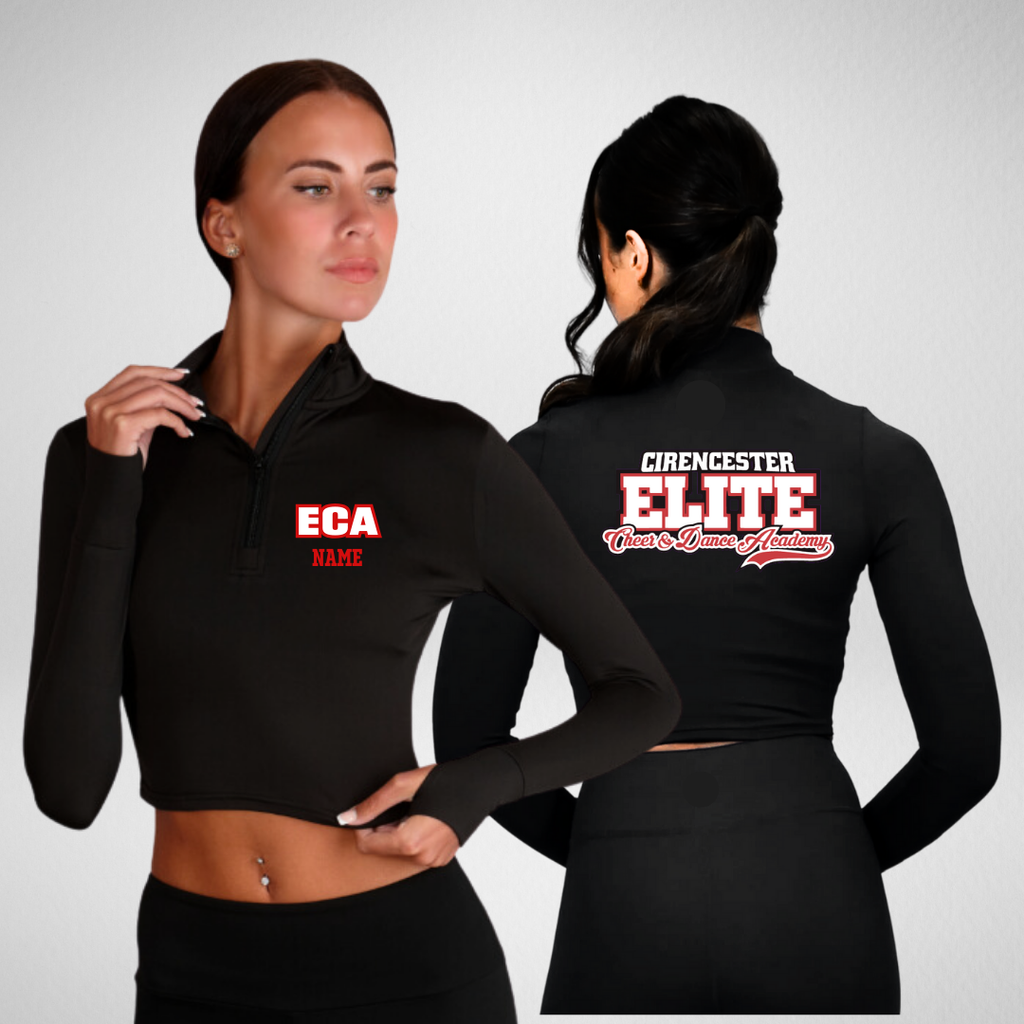 Cirencester Elite Cheer & Dance Academy Long Sleeved Zip Crop Top