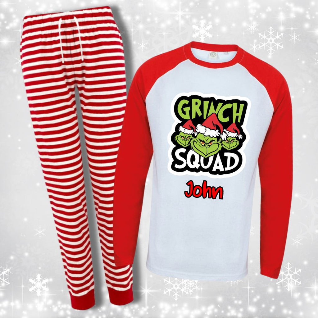 Mens The Grinch Crew Christmas Pyjamas