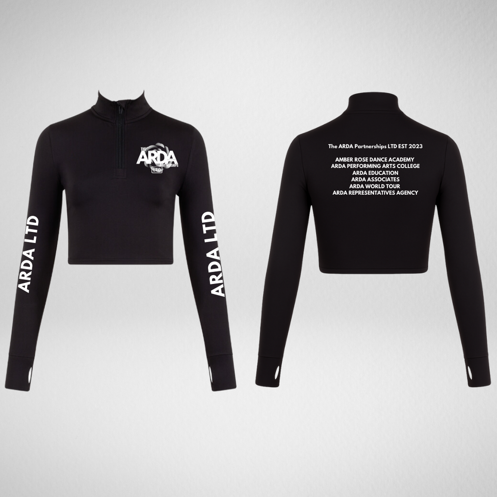 ARDA Long Sleeved Zip Crop Top
