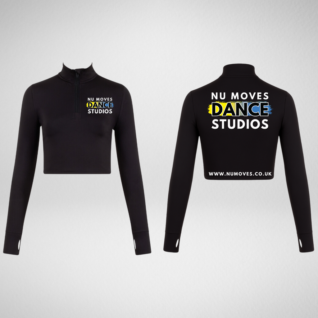Nu Moves Dance Studios Long Sleeved Zip Crop Top