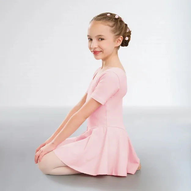 The Boury Academy Pink Hannah Skirted Leotard Cotton