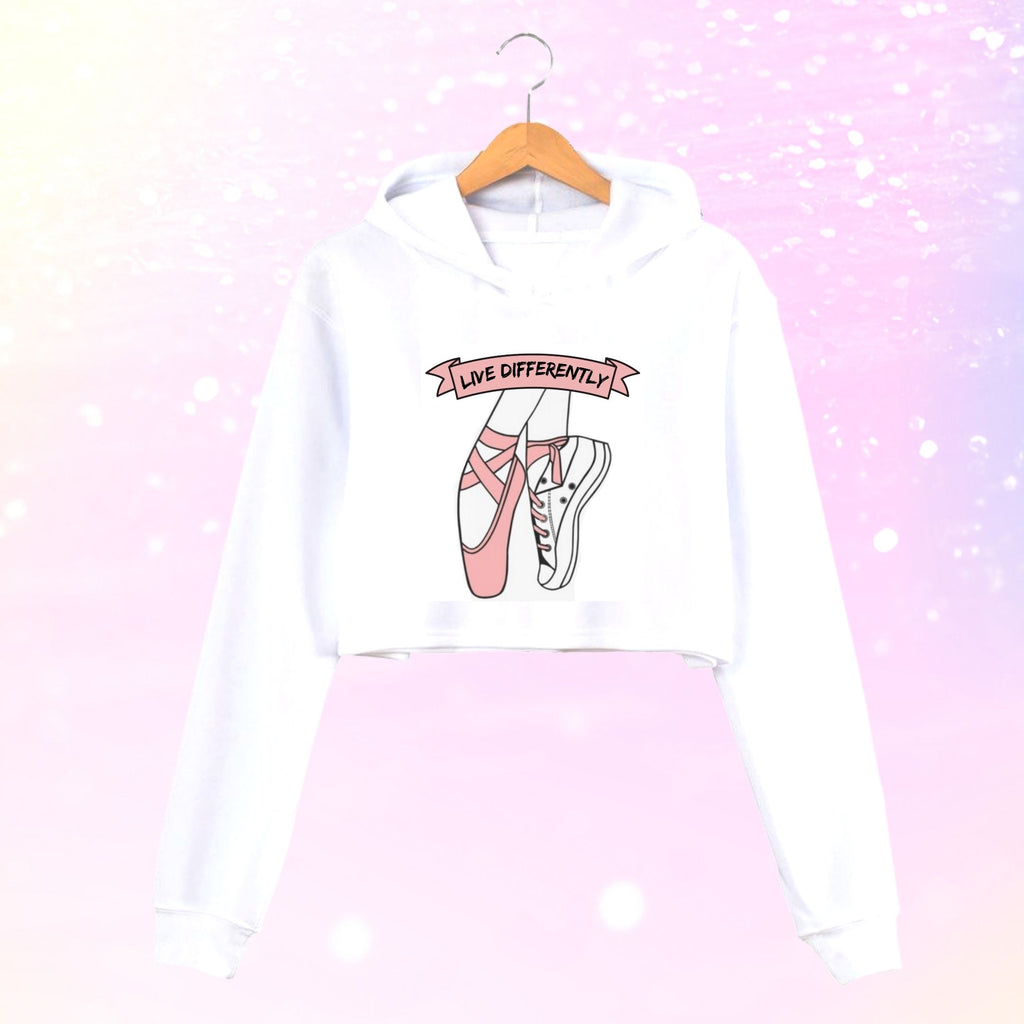 Live Differently Cropped Hoodie
