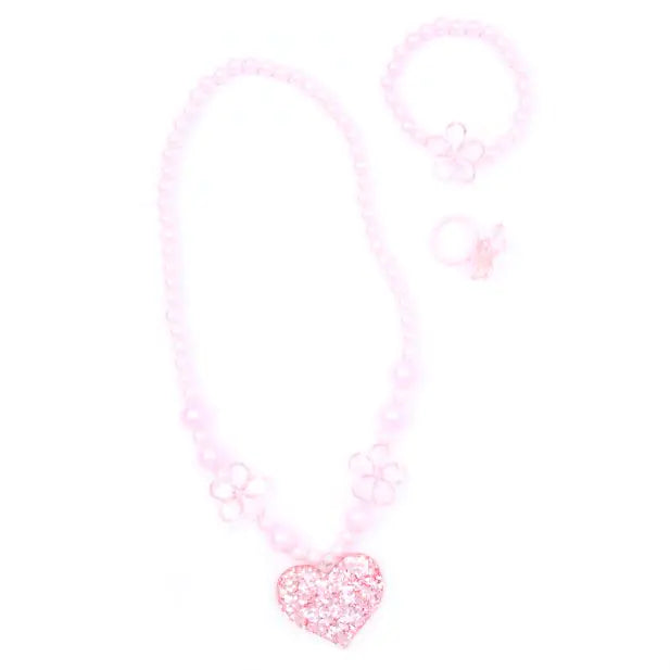 Children’s Heart Motif Jewellery Set