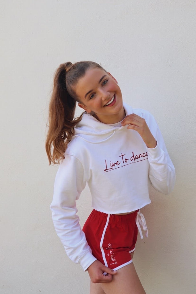 Live To Dance Cropped Hoodie