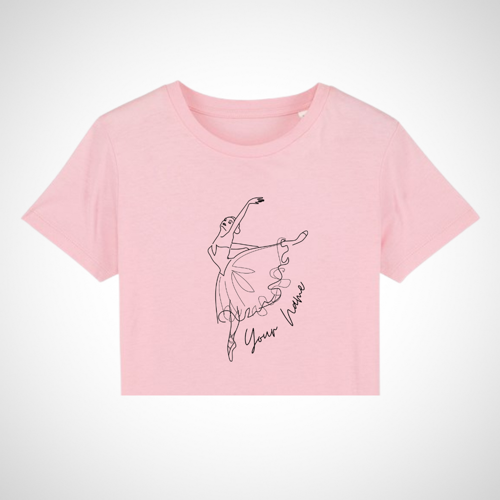 Children’s Personalised Dancer Cropped T-Shirt