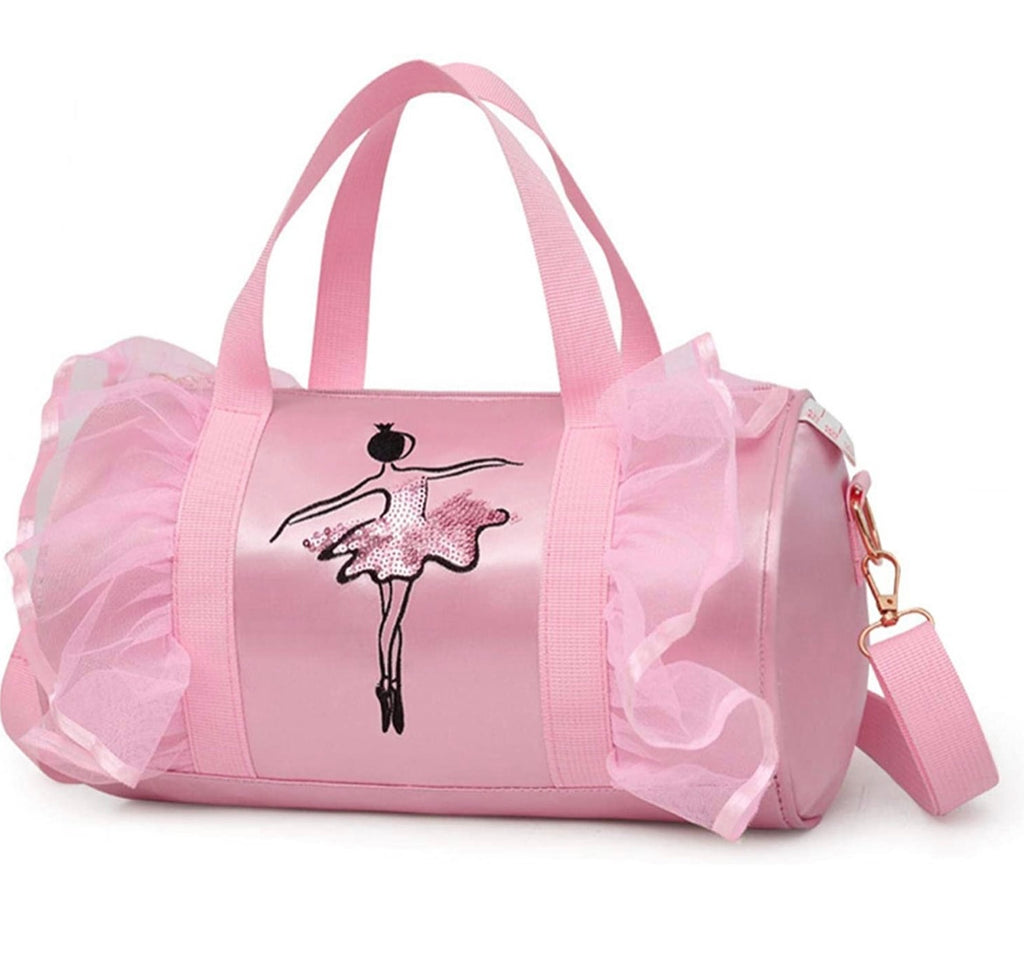 Sequin Ballerina Ruffle Barrel Bag