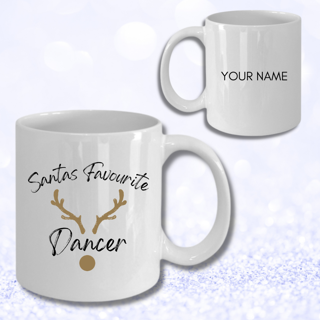 Santas Favourite Dancer Personalised Mug