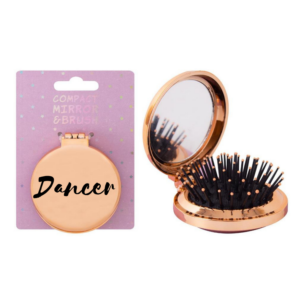 Dancer Foldaway Compact Hair Brush/Mirror