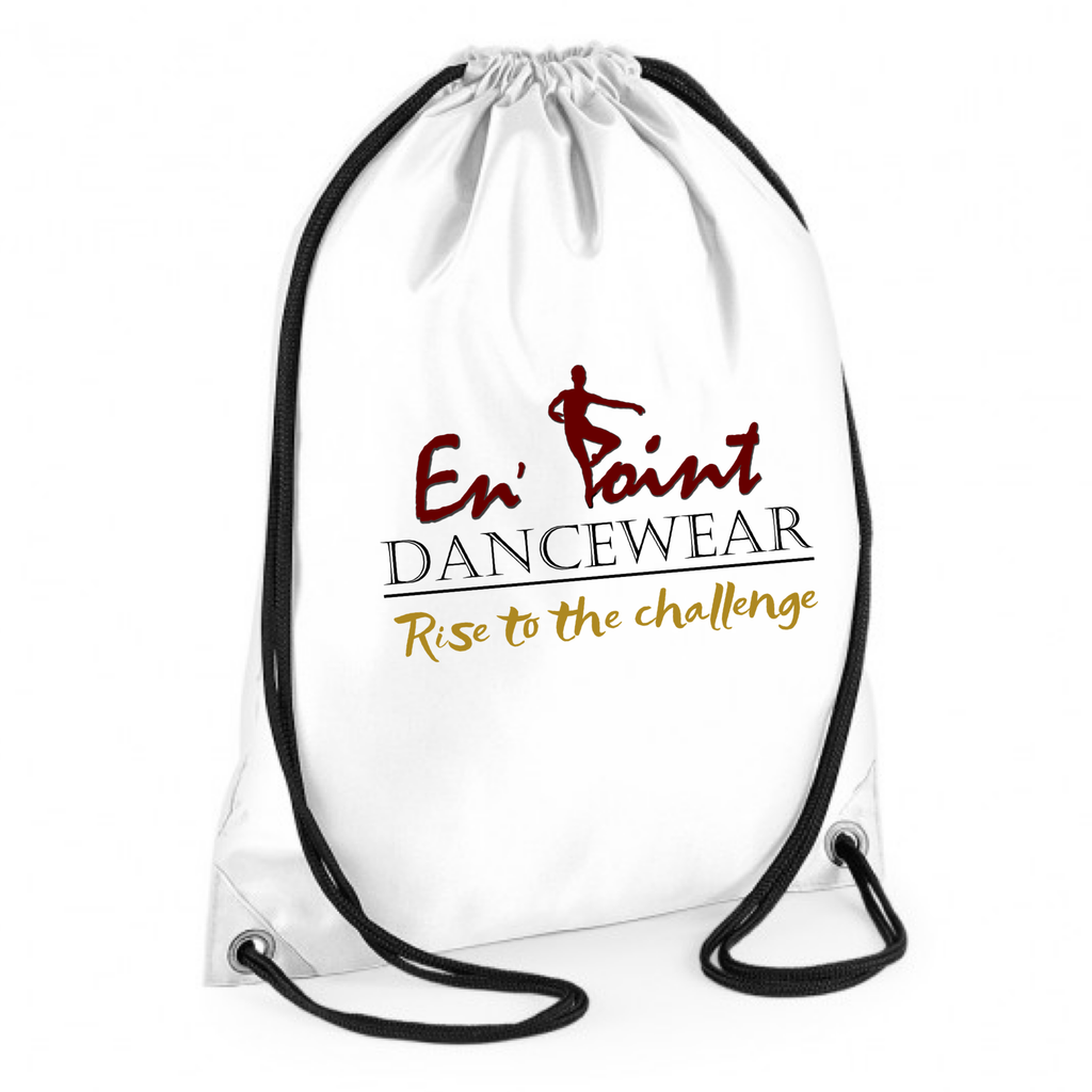 En’ Point Dancewear Slogan Drawstring Bag