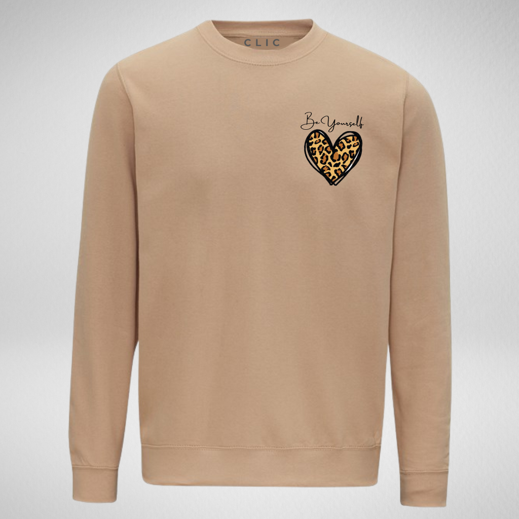 Be Yourself Leopard Sweatshirt