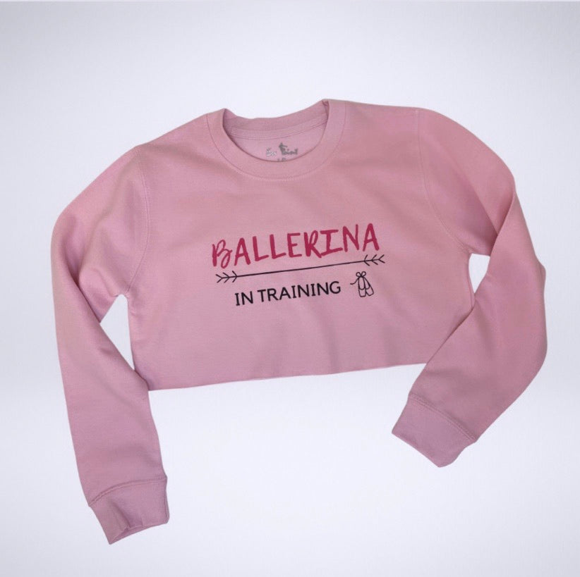 Ballerina In Training Cropped Sweatshirt