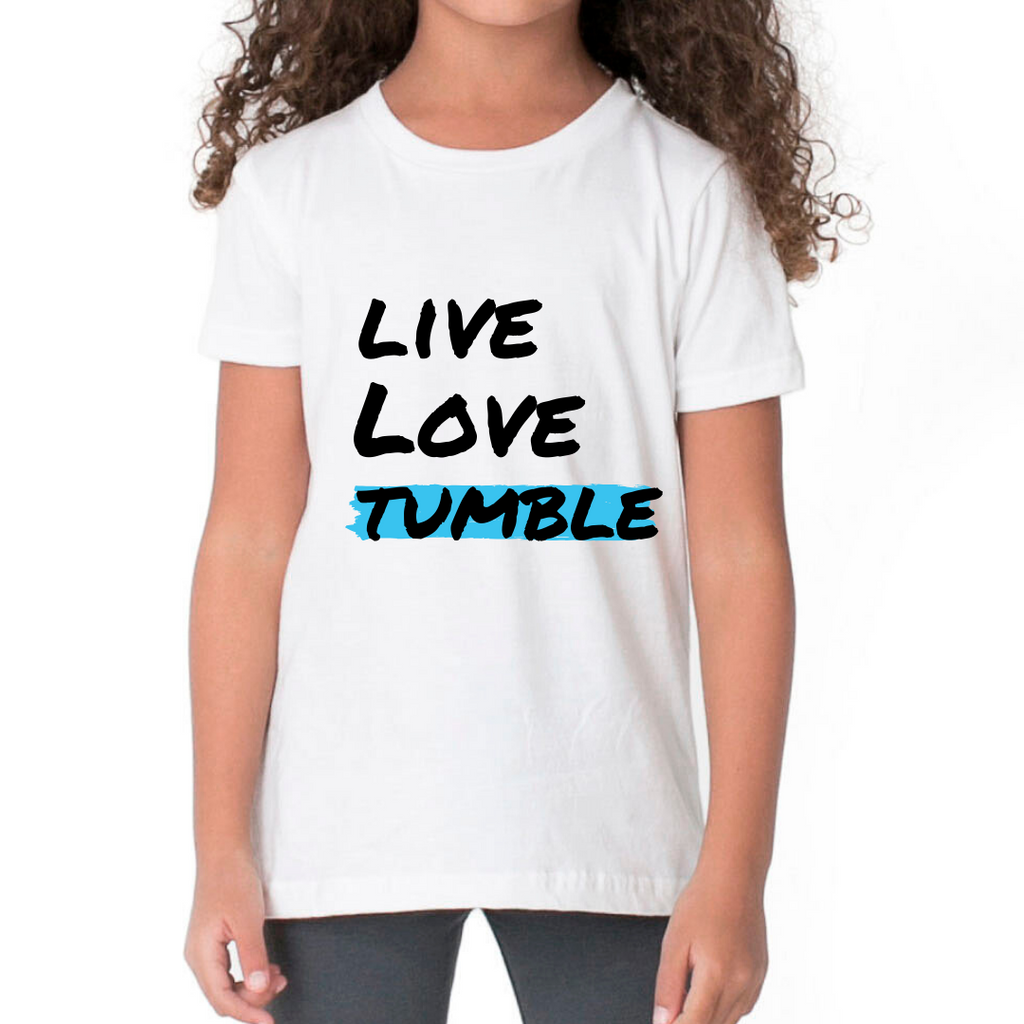 Live, Love, Tumble Slogan T-shirt