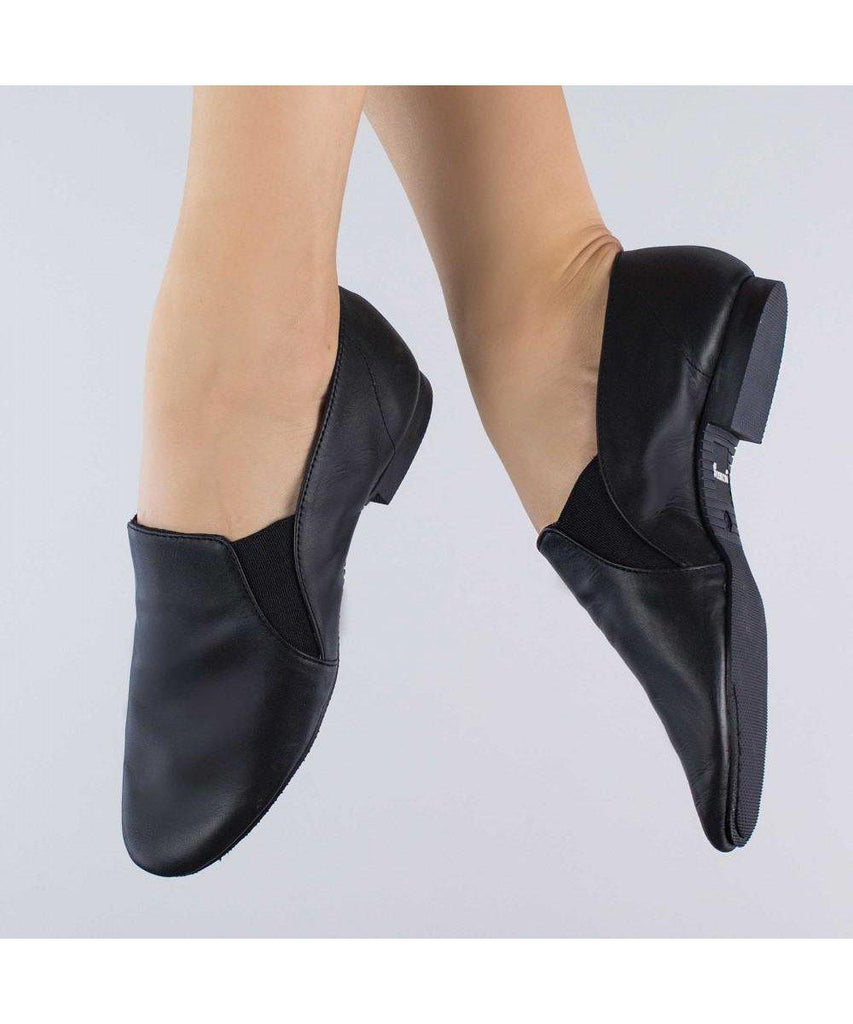 1st Position Side Gusset Slip On Full Sole Jazz Shoes-Footwear-Enpoint Dancewear