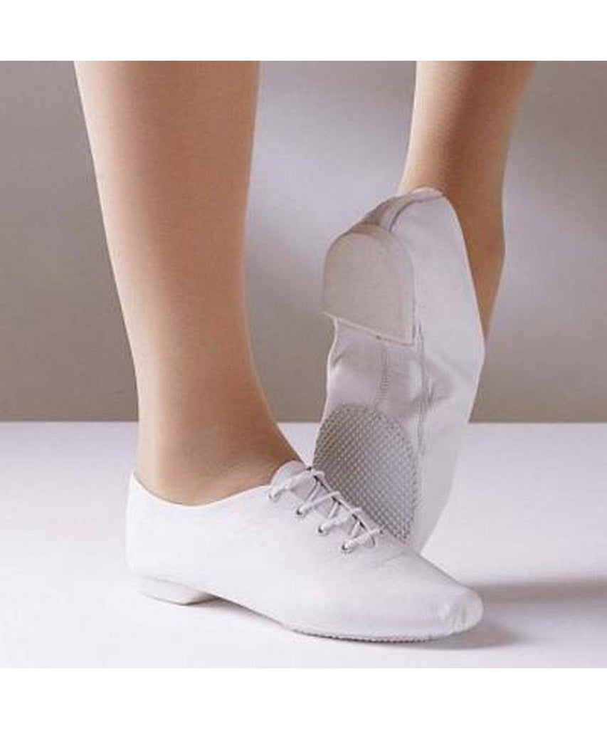 1st Position White Split Sole Jazz Shoes-Footwear-Enpoint Dancewear